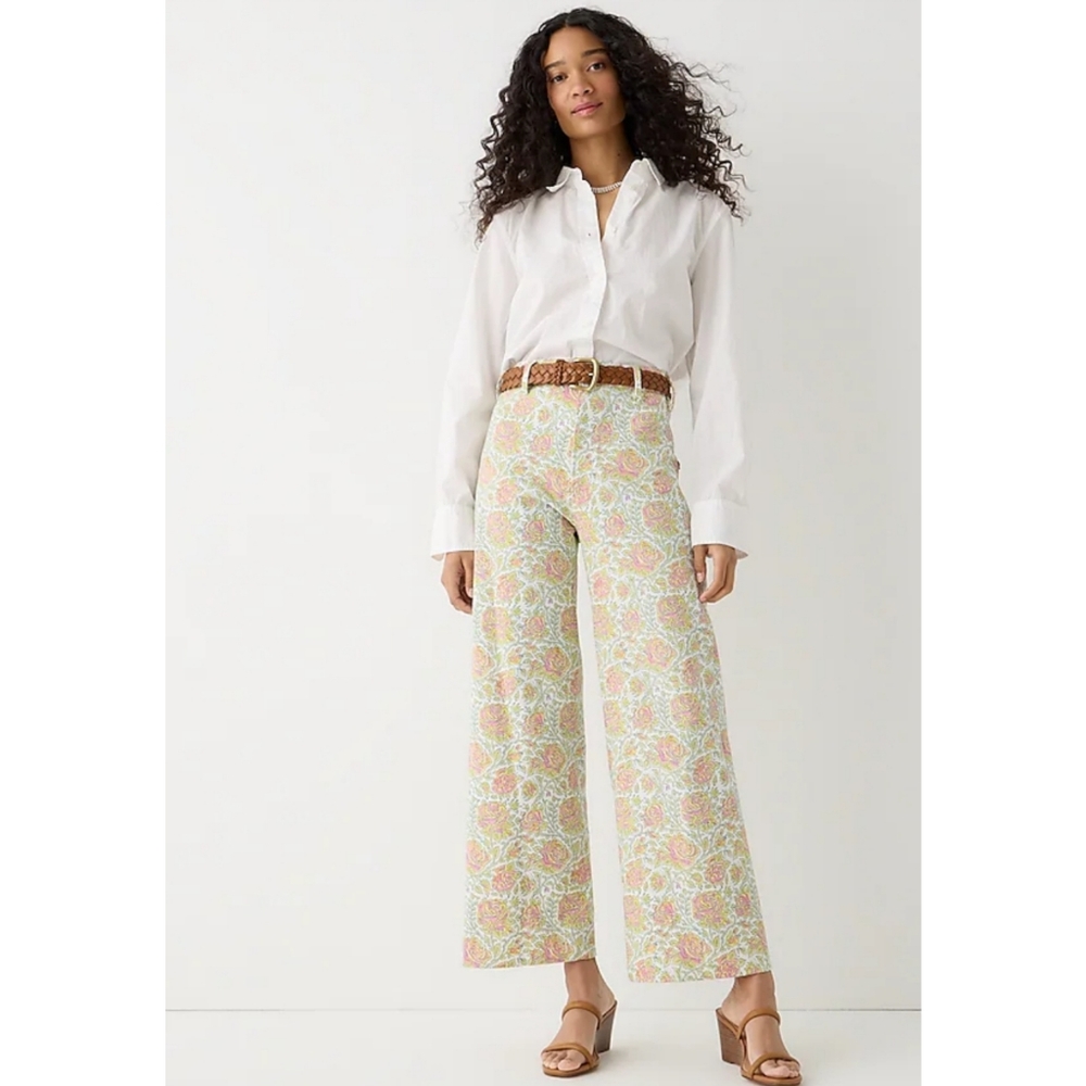 SZ Blockprints™ X J.Crew hand-block-printed disco pant size small